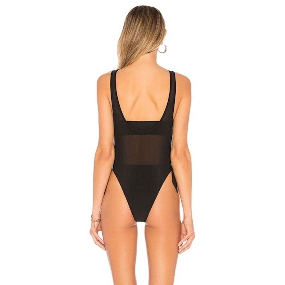 Kendall + Kylie Black Scoop One Piece - Picture 3 of 7